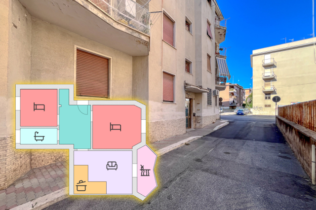 Appartamento luminoso ben distribuito