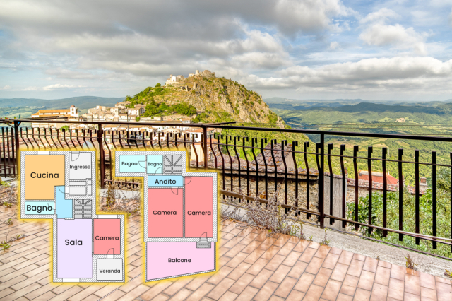 Appartamento con terrazzo vista Rocca