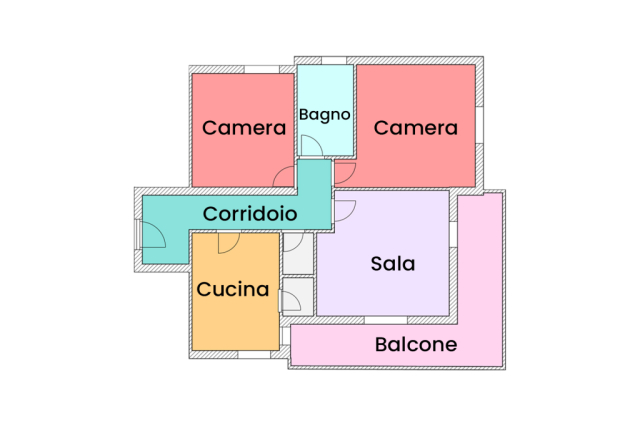 Quadrilocale zona semicentrale vista mare